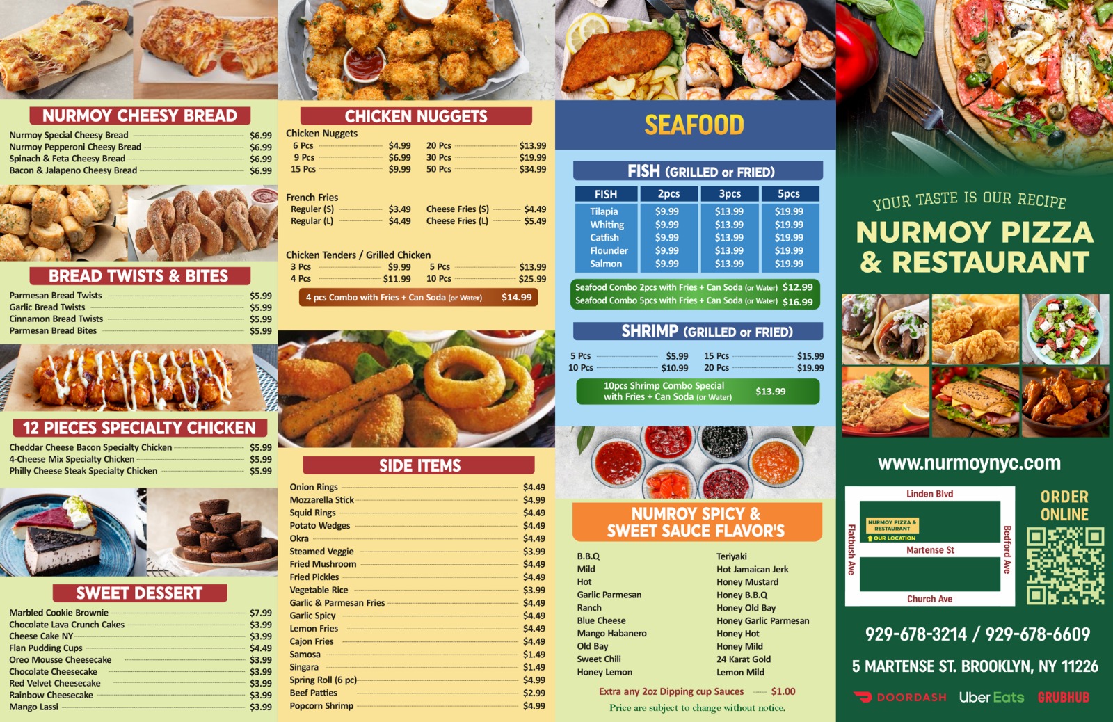 Nurmoy Menu - Left Side